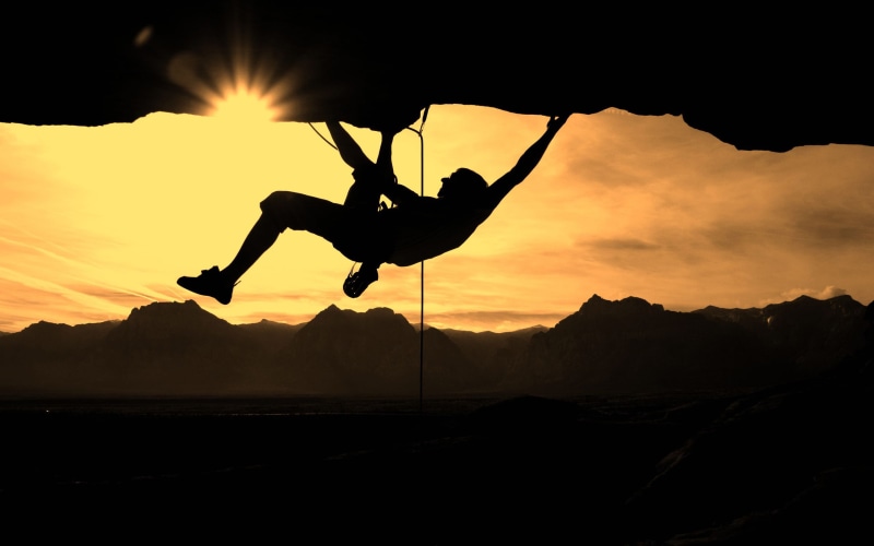rock, climb, climbing, man, sports, hd, mountain, 2K, person, silhouette, sunlight