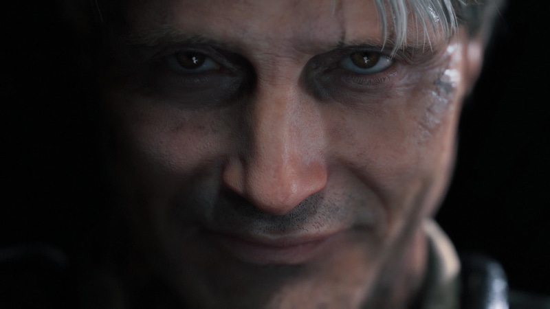 Hideo Kojima, Death Stranding, Kojima Productions, males, s, Mads Mikkelsen, front view, human body part, 1080P, looking at camera, one person, headshot