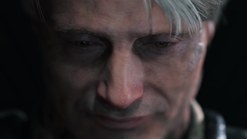 men, horror, hood, looking at camera, human face, males, Hideo Kojima, Mads Mikkelsen, body part, mid adult, portrait, front view, 4K, headshot, contemplation