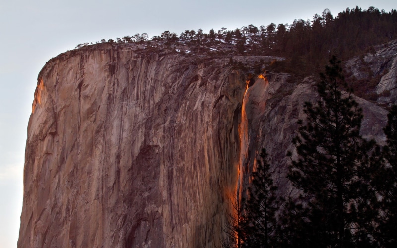 rock formation, scenics - nature, beauty in nature, eroded, nature, power in nature, geology, Yosemite National Park, waterfall, outdoors, plant, tranquility