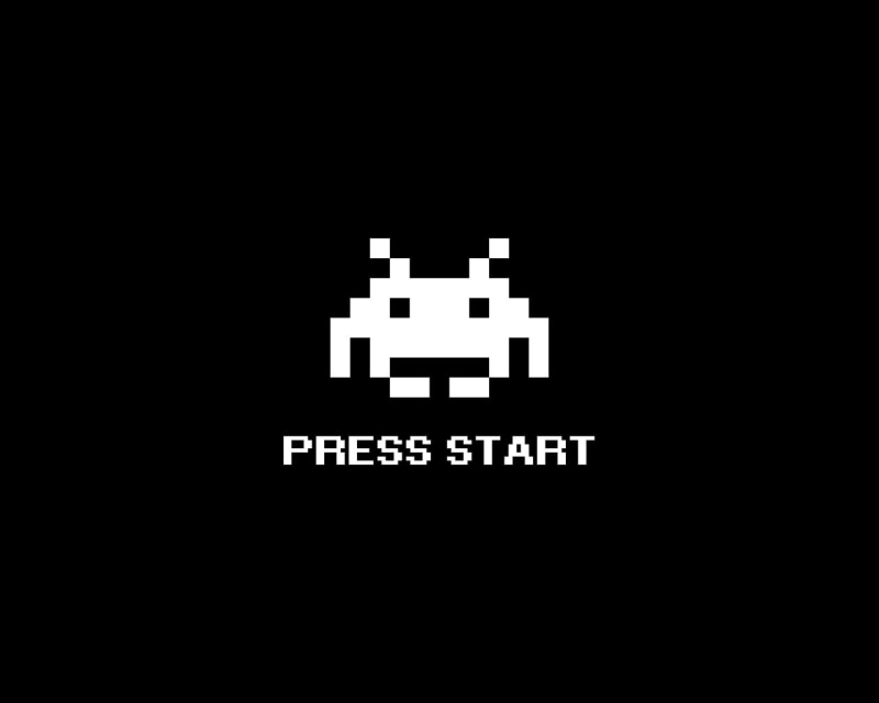 invaders, black, bw, 720P, space, bit, 8, video games, hd