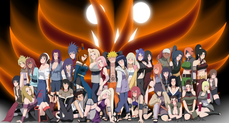 tsunade, temari, konan, haruno, hinata, Haruno Sakura, mina, shippuden, sakura, kyuubi, art, tenten, naruto, uzumaki, anime, hyuuga, 5K, hd
