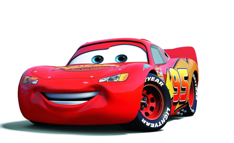 1080P, Mcqueen, land vehicle, white background, toy car, cut out, Cartoons, still life, toy, Lightning, indoors, red, studio shot, car, representation