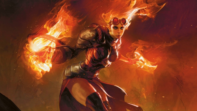 Magic: The Gathering, dota, fire, glowing, adult, nature, outdoors, inferno, three quarter length, mouth open, 1080P, burning, motion, one person, communication