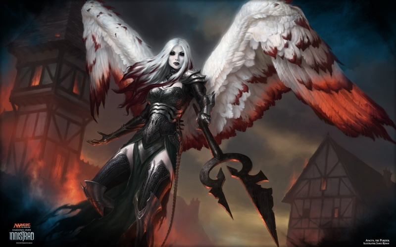 Magic: The Gathering, 1080P, White Hair, Game, Angel Warrior, Wings, Girl