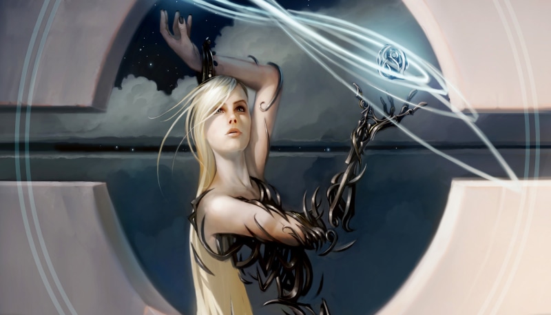 looking away, beauty, beautiful woman, blond hair, young adult, happiness, magic, hair, young women, women, nautical vessel, lifestyles, artwork, real people