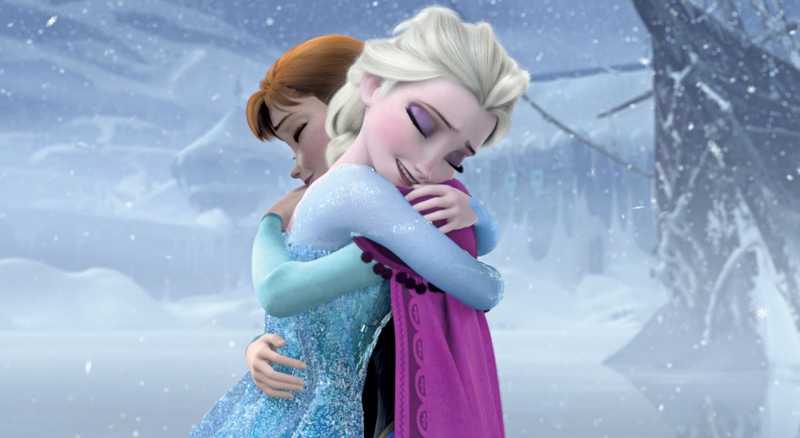 frozen, Anna, hugging, Cartoons, Others, Elsa, Sisters, 1080P