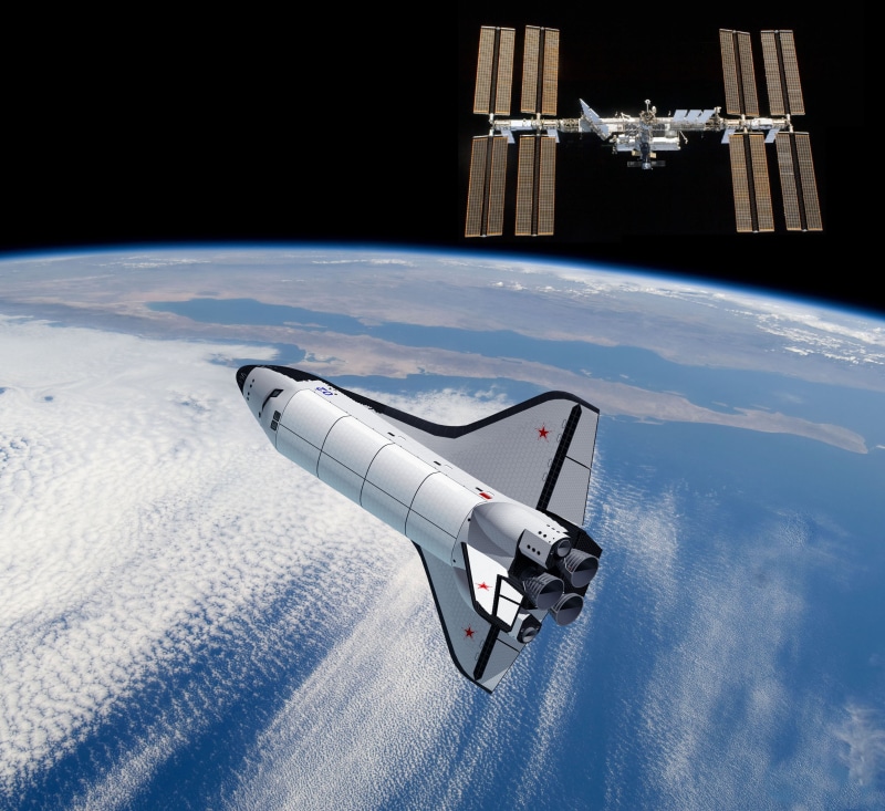 ISS, Earth, transportation, winter, flying, travel, planet earth, aerial view, shuttle, 2K, sky, Buran, aerospace industry, air vehicle, 3D graphics, outdoors
