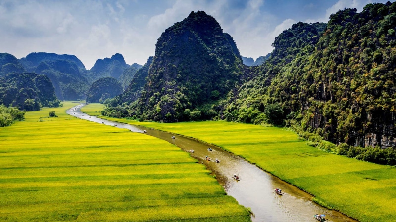 cloud - sky, nature, land, ninh, plant, sky, golf, no people, vietnam, grass, river, landscape, mountain, forest, outdoors, green color, field, mountain range