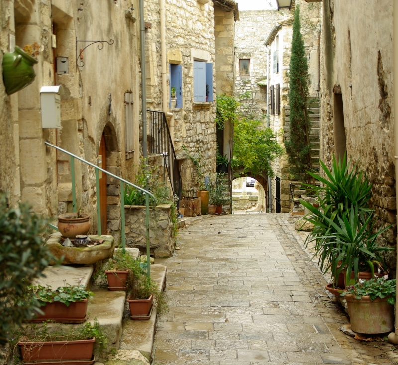 plant, lane, arcade, building, narrow, built structure, brick, history, pavers, building Exterior, direction, italy, cultures, no people, house, potted plant