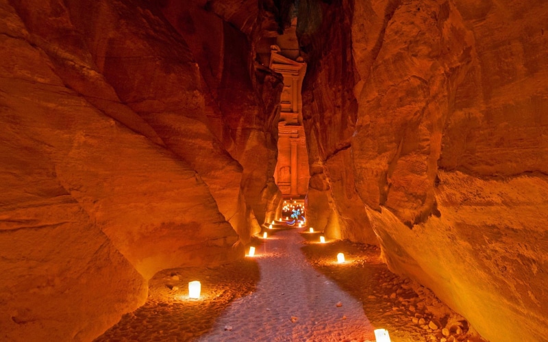 no people, solid, rock, bing, architecture, the way forward, diminishing perspective, alley, geology, outdoors, narrow, rock - object, rock formation, illuminated