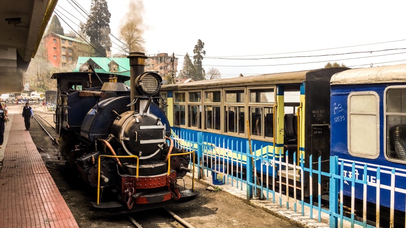 gauge, historical, locomotive, toy train, standing, journey, unesco, darjeeling, tourist, traffic, old, railroad track, historic, asia, architecture, railroad