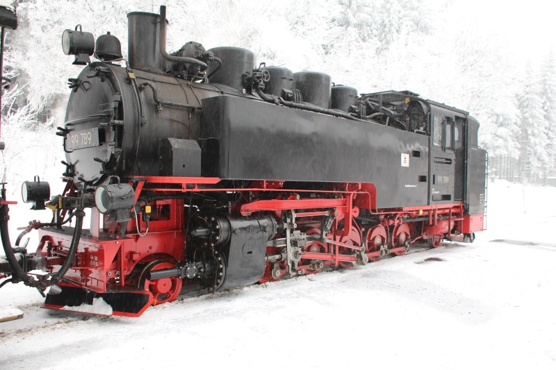 smoke - physical structure, Railway, railroad Track, fichtelberg railway, engine, cold temperature, black, red, transportation, land vehicle, train - vehicle