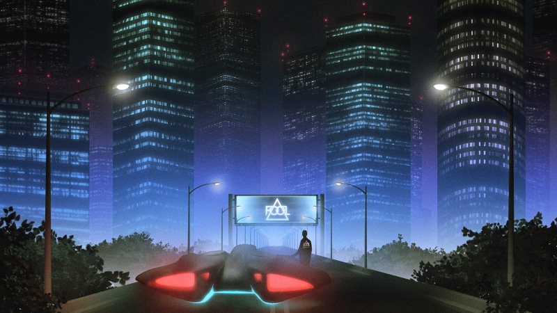 album covers, Monstercat, cityscape, night, 1080P, artwork