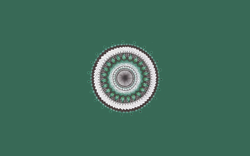 mandala, traditional art, simple background, ink, Colors (Album), artwork, drawing, 2K, simple
