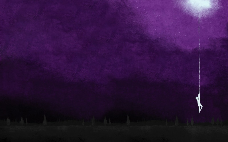 Moon, august, 1080P, background, Album, artwork, Burns, Purple, covers, silhouettes, red, Hanging