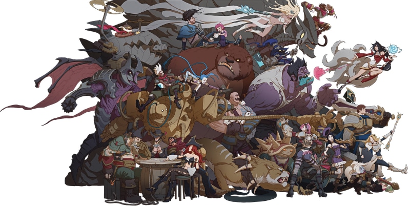 Janna, Ahri, Garen (League of Legends), Nidalee, Jinx, video games, Graves, Blitzcrank, Annie, 1080P, Lux (League of Legends), Annie (League of Legends)