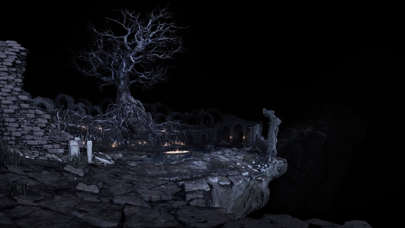 Dark Souls, night, 4K, Dark Souls III, video games, grave