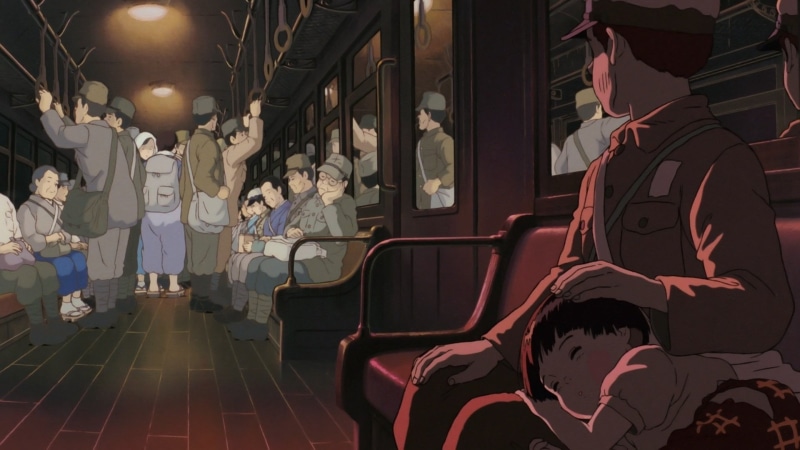 Studio Ghibli, anime, Grave of the Fireflies, 1080P, train