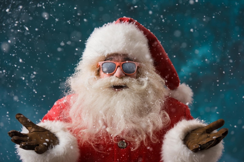 illustration, hipster, santa, beard, 1080P, Xmas, Father Christmas, Santa Claus, New Year, with a holiday, fur, 2016, claus, glasses, Christmas