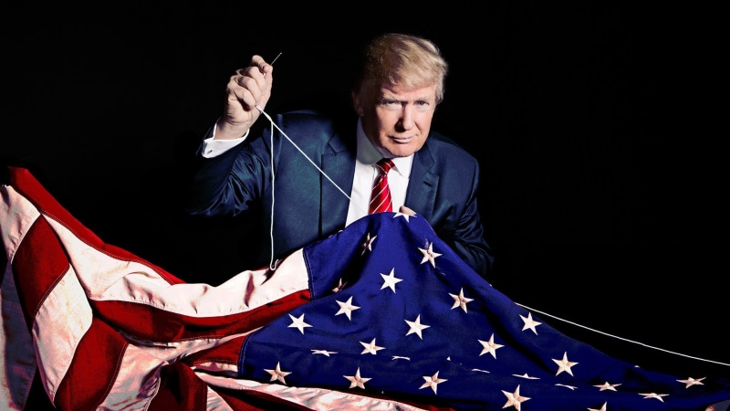 Donald Trump, politics, 1080P, American flag, year 2016, USA, presidents