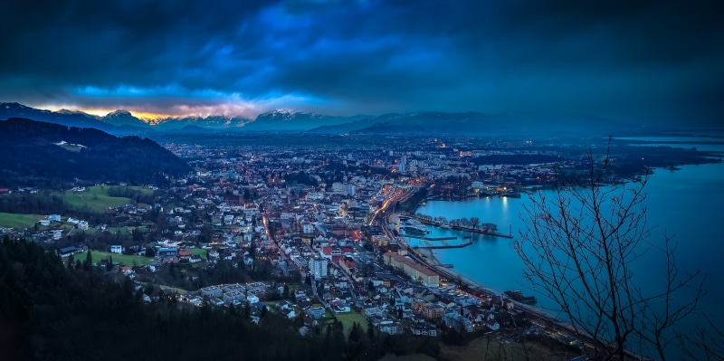 landscape, cloud - sky, wide, austria, long exposure, atmosphere, lake, water, clouds, travel destinations, lake constance, residential district, mountains