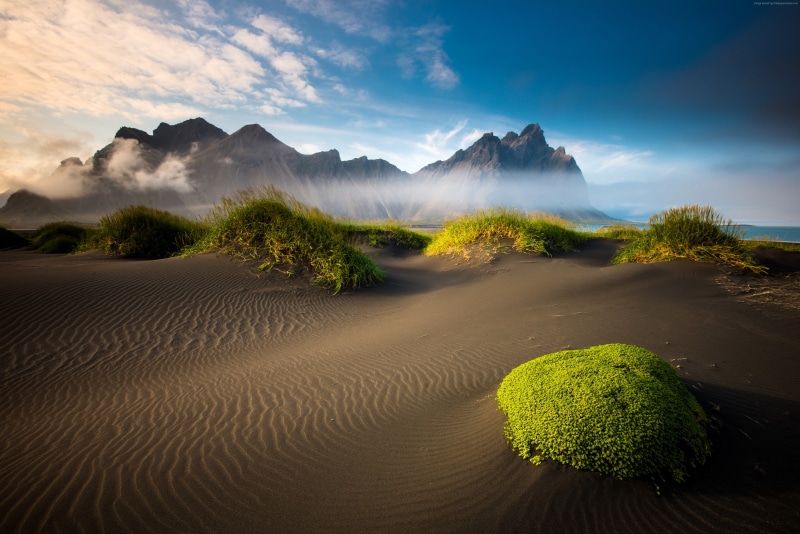 mountain, 5k, 4K, sand, 4k, Reykjavik, Iceland