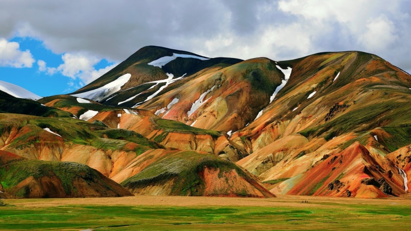 beauty in nature, snow, grass, painting, tranquility, scenics - nature, no people, tranquil scene, geology, idyllic, mountains, formation, sky, hills, mountain range