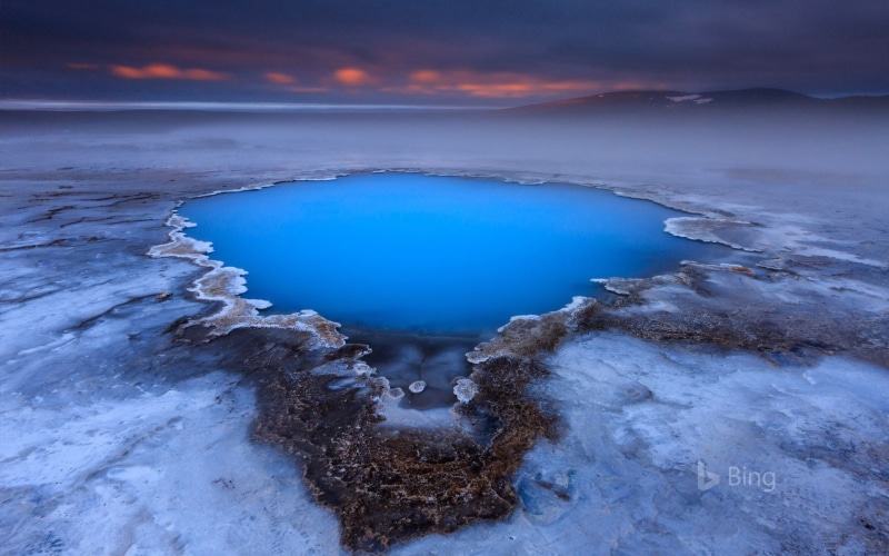 idyllic, iceland, plateau, hot spring, land, hveravellir, nature, lagoon, power in nature, sunset, sky, landscape, water, cloud - sky, scenics - nature