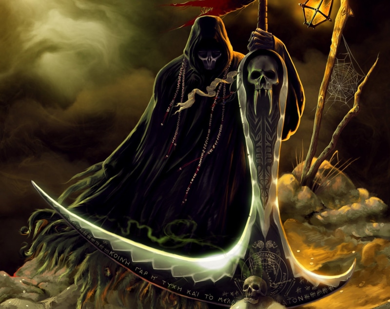 fantasy art, Grim Reaper, 1080P, skull