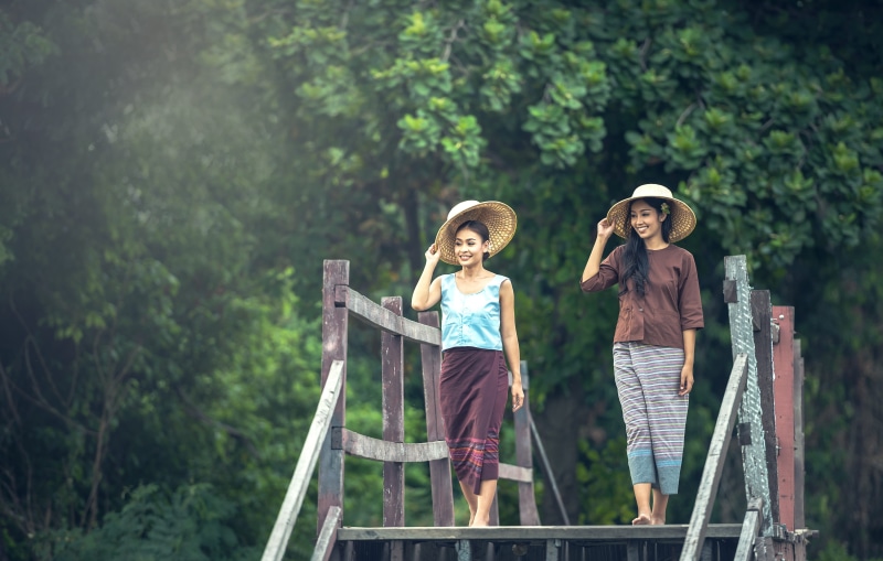 countryside, pretty, cambodia, outdoor, laos, two people, pathetic, females, an unforgettable, happiness, outside of the house, jovial, gray, suit, lifestyles