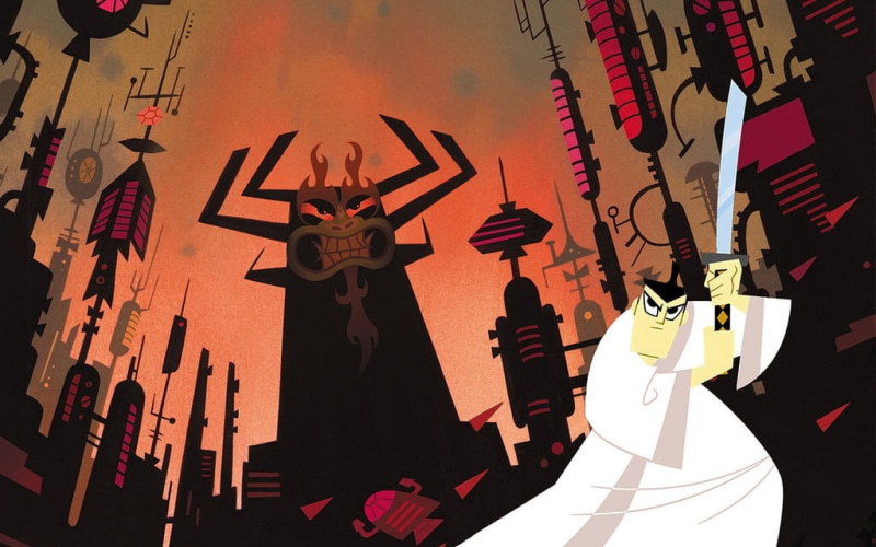 celebration, aku, jack, text, sunlight, cartoon, female likeness, creativity, graffiti, swordsman, no people, wall, shadow, craft, still, male likeness