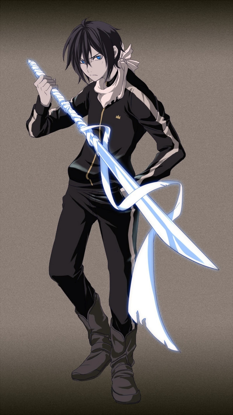 haired, dancing, weapon, Yato (Noragami), swordsman, holding, Noragami, wearing, vector, motion, studio shot, full length, fashion, sport, clothing, arts culture and entertainment