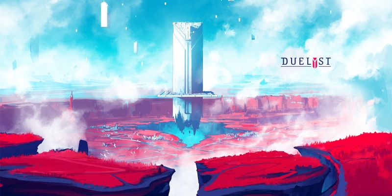 western script, artwork, stage, day, reflection, digital composite, duelist, text, outdoors, sky, information, no people, Duelyst, concept art, video games