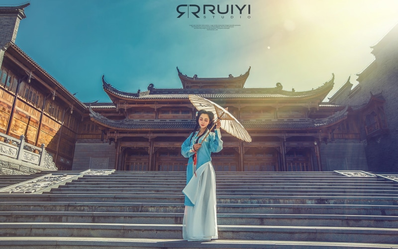 1080P, women, Chinese architecture, Asian, hanfu, Chinese dress