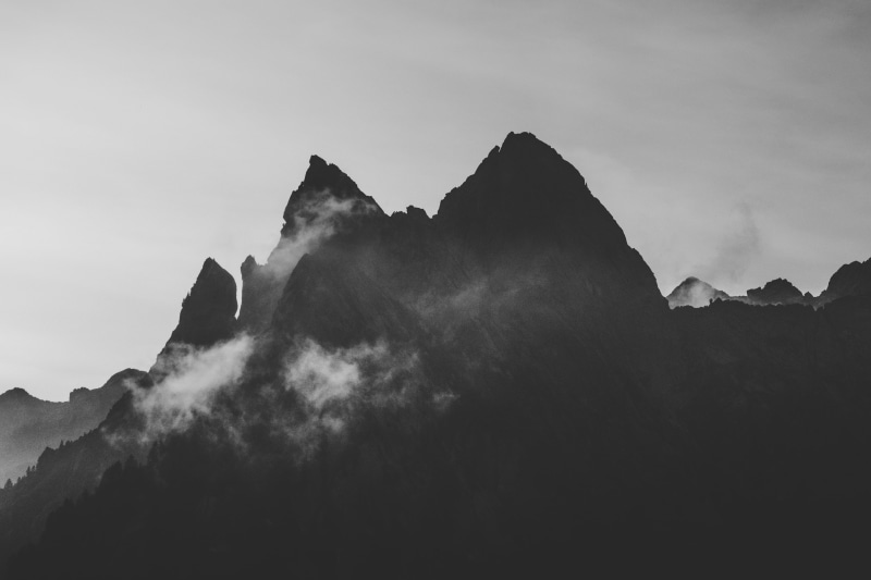 height, mist, nature, monochrome, sky, black and white, rock - Object, 5K, white, scenery, guilin, tree, yangshuo, silhouette, forest, li River