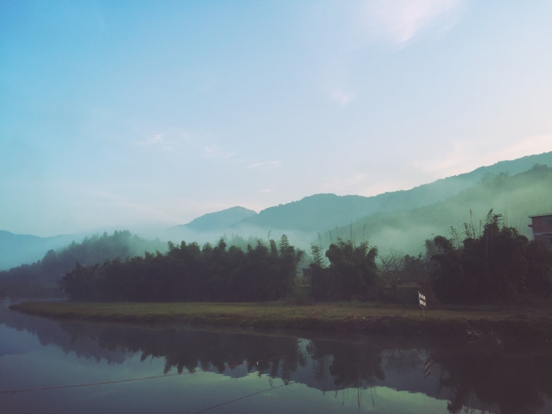 tranquil Scene, mountain Range, travel, lake, valley, 2K, leafed, non-Urban Scene, reflection, sunset, summer, scenics - nature, sunrise - Dawn, river