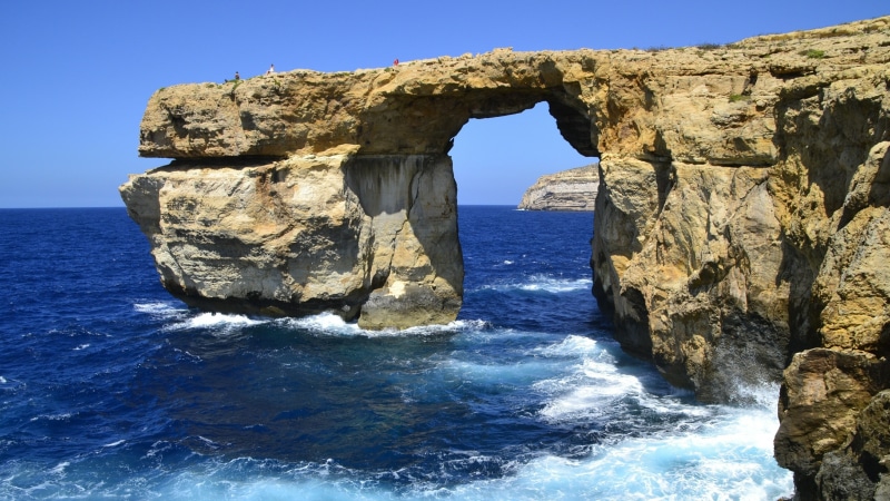 promontory, limestone, ocean, san lawrenz, sea, europe, blue hole, sky, cliff, rock formation, formation, coast, gozo, natural arch, 4K, headland, rock
