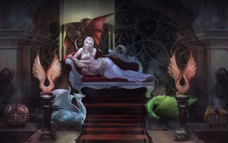 fantasy, drawing, blonde, fire, hd, thrones, and, ice, targaryen, song, dragons, daenerys, game, 720P
