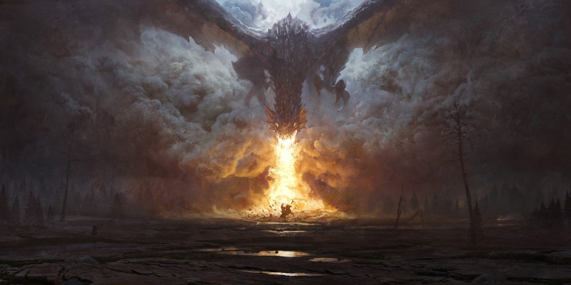 Dragon, x, Fire, px, anime, fantasy, art, hd, fantasy art, 1920x960 px, knight, digimon, 1080P