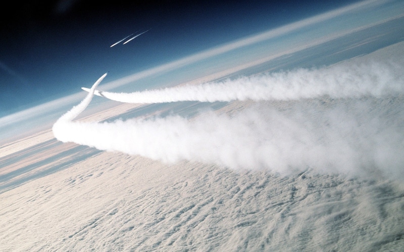 clouds, contrails, contrail, atmosphere, 720P, skyscape