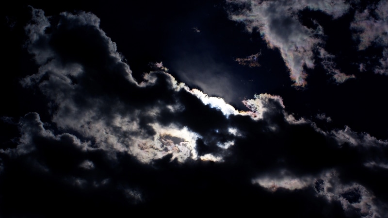 4K, skyscape, sky, dark, clouds, night