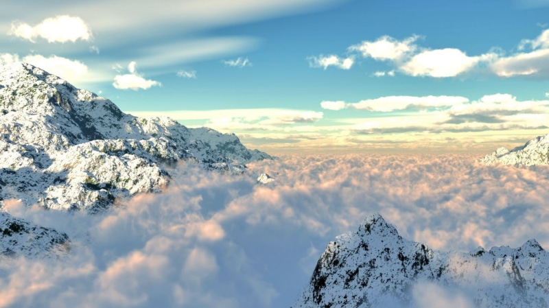 winter, non-urban scene, mountain, clouds, nature, sky, skyscape, beauty in nature, coniferous tree, tranquility, mountains, environment, snow, landscape
