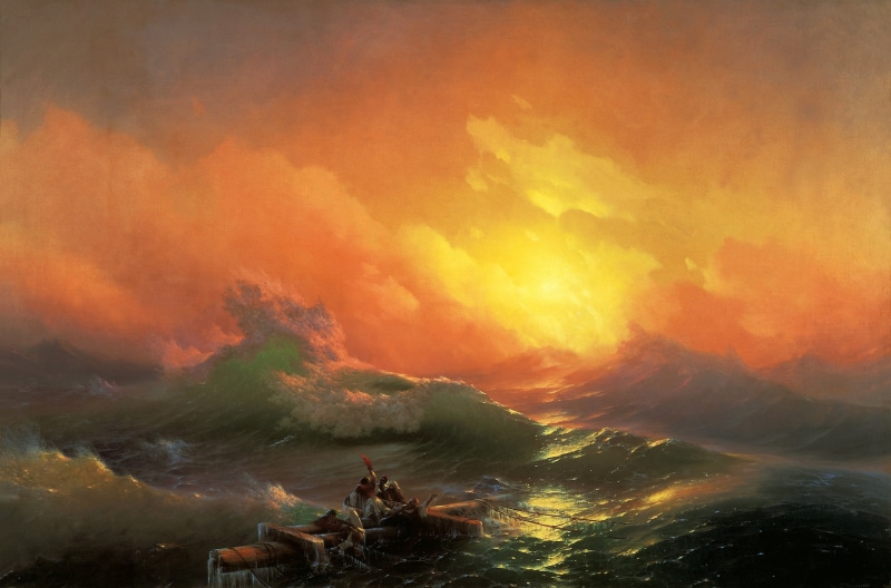 2K, paintings, aivazovsky, artwork, ocean, nature, oceans, ivan, x, waves, art, hd