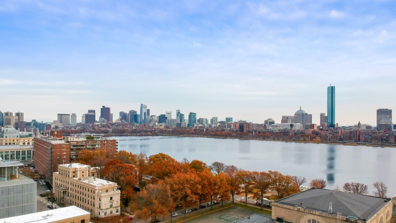 water, cityscape, cloud - sky, city, united states, tower, no people, tall - high, boston, sky, residential district, 4K, nature, autumn, office building exterior