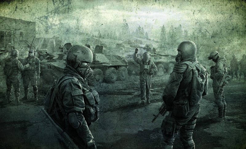 video, Call of Pripyat, tanks, game, soldiers, dom, stalker, 1080P