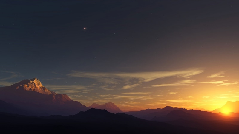 sun, sky, 1080P, x, px, 1920x1080 px, mountains, hd, art, nature