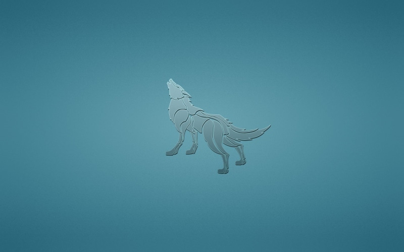 sky, colored background, minimalism, 1080P, howling, illustration, no people, flying, animals in the wild, wolf, art and craft, animal themes, vertebrate