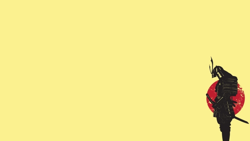 creativity, copy space, craft, simple background, yellow, statue, warrior, human representation, outdoors, 1080P, sky, flag, pride, architecture, japanese