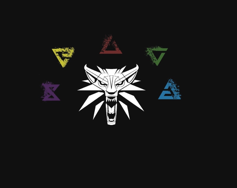 communication, art, star shape, art and craft, The Witcher, clip, night, design, white, shape, off-center, 1080P, dark, representation, indoors, studio shot